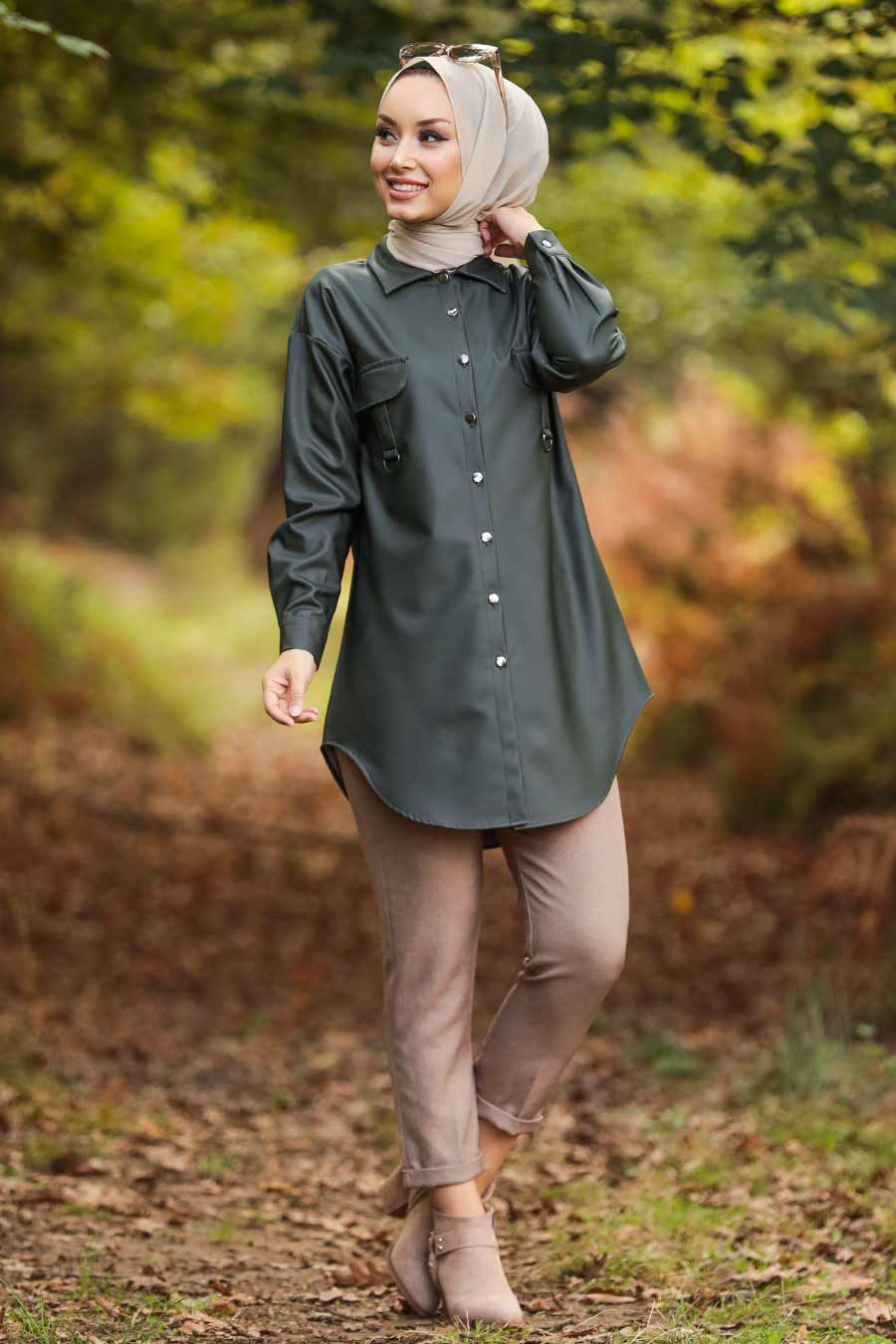 Khaki Hijab Tunic