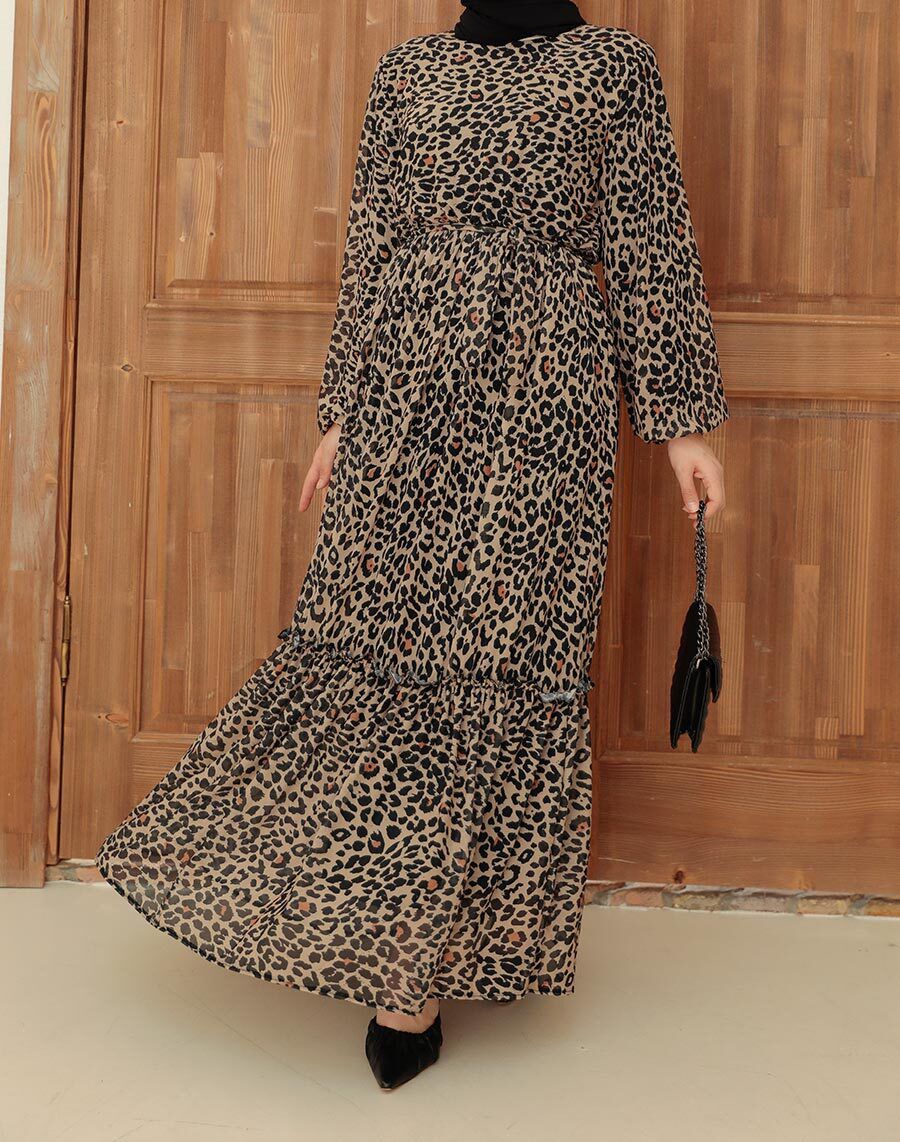 Leopard Hijab Dress