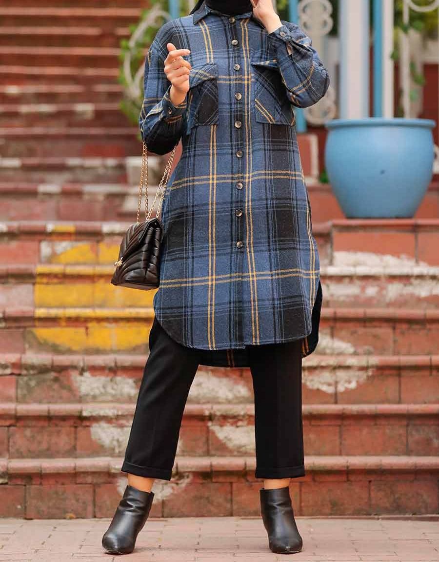 İndigo Blue Hijab Tunic