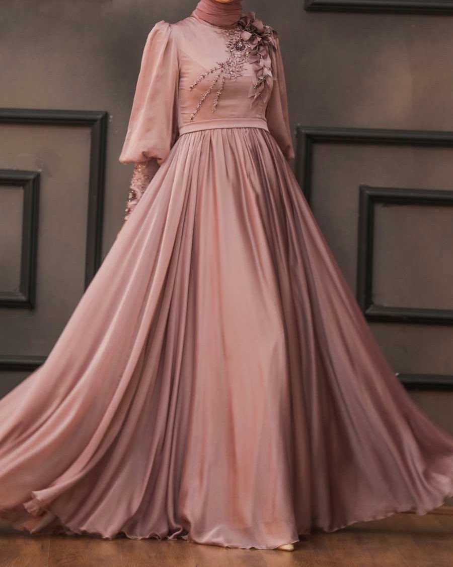 Chiffon Maxi Dress - Nude Pink