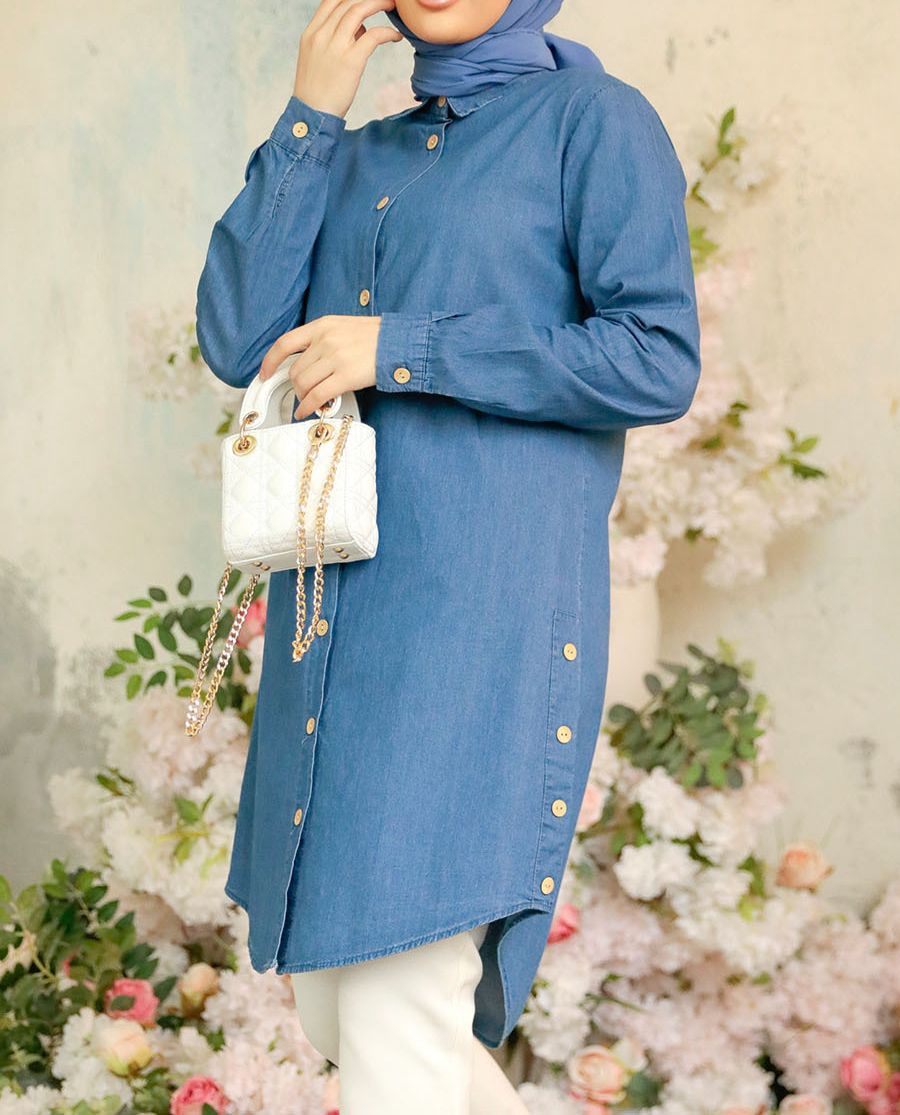 Soft Light Denim Tunic