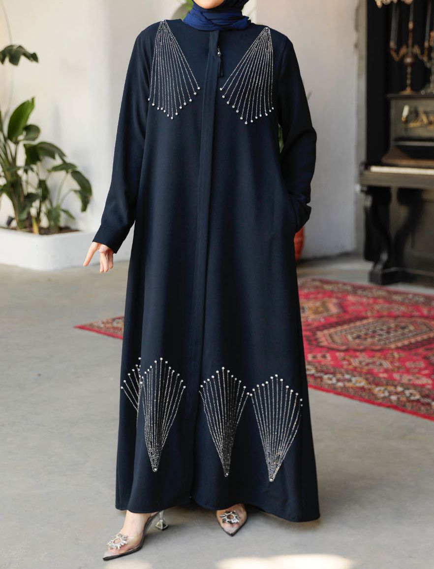 Womens  Black Abaya Long Sleeve